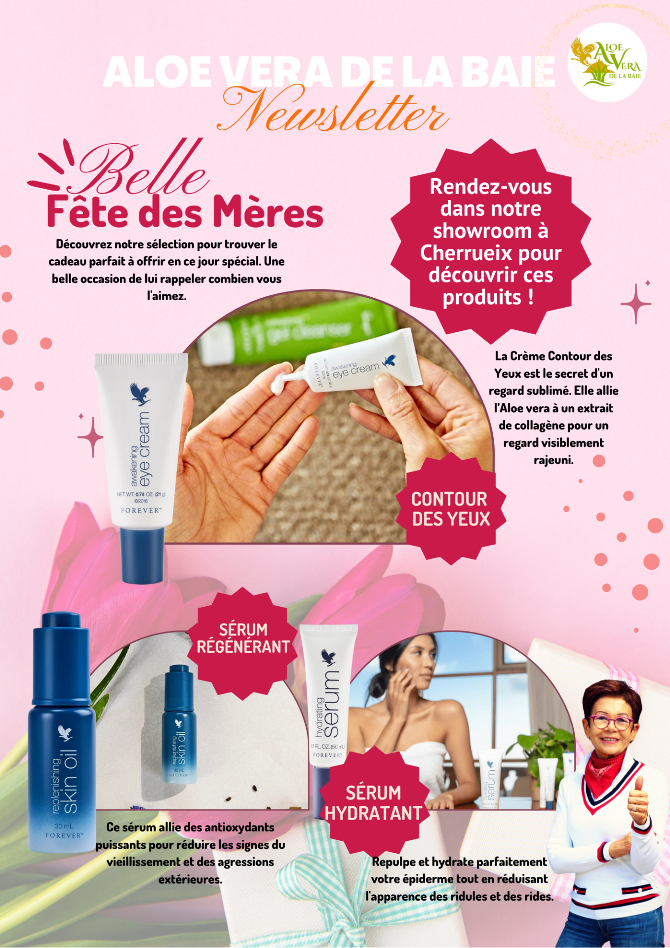 Aloe vera de la baie marche cherrueix affiche recto verso format a3 portrait